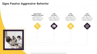 Signs Passive Aggressive Behavior In Powerpoint And Google Slides Cpb
