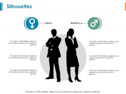 Silhouettes man and woman ppt powerpoint presentation file backgrounds