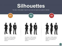 1692800 style variety 1 silhouettes 3 piece powerpoint presentation diagram infographic slide