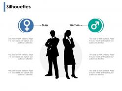 Silhouettes Men And Women Ppt Powerpoint Presentation Show Outfit