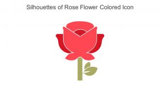 Silhouettes Of Rose Flower Colored Icon In Powerpoint Pptx Png And Editable Eps Format