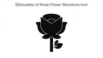 Silhouettes Of Rose Flower Monotone Icon In Powerpoint Pptx Png And Editable Eps Format