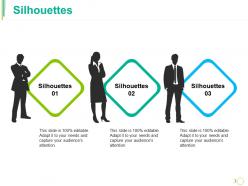 Silhouettes ppt model icons