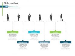 Silhouettes presenting oneself for a meeting ppt mockup