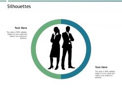 Silhouettes with circular process b10 ppt powerpoint presentation show information