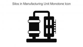 Silos In Manufacturing Unit Monotone Icon In Powerpoint Pptx Png And Editable Eps Format