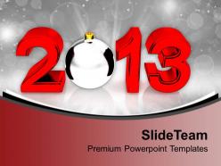 Silver ball new year powerpoint templates ppt themes and graphics 0113