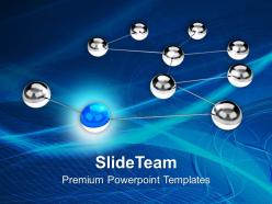 Silver balls interconnected networking powerpoint templates ppt themes and graphics 0213