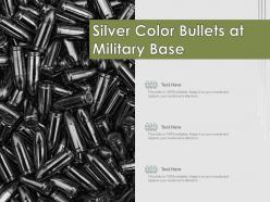 Silver Color Bullets At Military Base