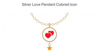 Silver Love Pendant Colored Icon In Powerpoint Pptx Png And Editable Eps Format