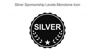 Silver Sponsorship Levels Monotone Icon In Powerpoint Pptx Png And Editable Eps Format