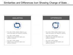 Similarities And Differences Icon Showing Change Of State In Same And Different Object