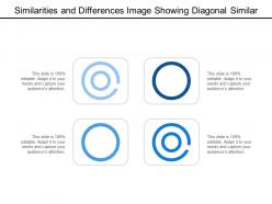 Similarities and differences image showing diagonal similar squares