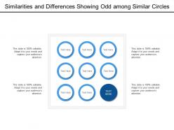 Similarities And Differences Showing Odd Among Similar Circles