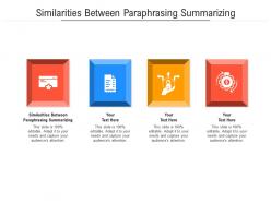 Similarities between paraphrasing summarizing ppt powerpoint presentation gallery inspiration cpb