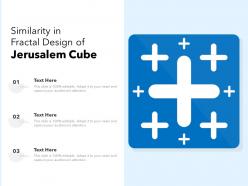 Similarity in fractal design of jerusalem cube