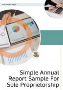Simple annual report sample for sole proprietorship pdf doc ppt document report template