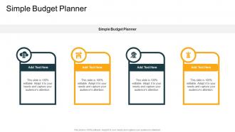 Simple Budget Planner In Powerpoint And Google Slides Cpb