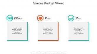 Simple Budget Sheet In Powerpoint And Google Slides Cpb