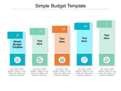 Simple budget template ppt powerpoint presentation icon graphics cpb