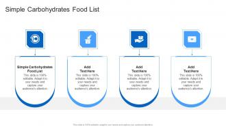 Simple Carbohydrates Food List In Powerpoint And Google Slides Cpb