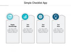 Simple checklist app ppt powerpoint presentation portfolio templates cpb