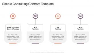 Simple Consulting Contract Template In Powerpoint And Google Slides Cpb