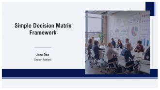 Simple Decision Matrix Framework PPT Template AT