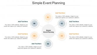 Simple Event Planning Ppt Powerpoint Presentation Gallery Designs Download Cpb