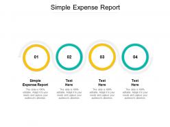Simple expense report ppt powerpoint presentation file slides cpb