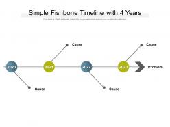 Simple fishbone timeline with 4 years