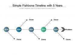 Simple fishbone timeline with 5 years