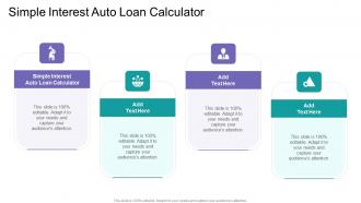 Simple Interest Auto Loan Calculator In Powerpoint And Google Slides Cpb