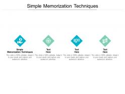 Simple memorization techniques ppt powerpoint presentation infographic template slides cpb