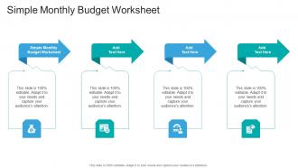 Simple Monthly Budget Worksheet In Powerpoint And Google Slides Cpb