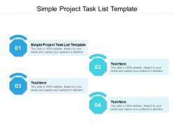 Simple project task list template ppt powerpoint presentation model slides cpb