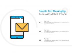 Simple text messaging icon with mobile phone