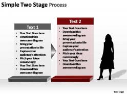 Simple two stage process editable powerpoint slides templates