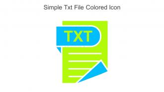 Simple Txt File Colored Icon In Powerpoint Pptx Png And Editable Eps Format