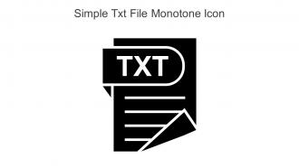 Simple Txt File Monotone Icon In Powerpoint Pptx Png And Editable Eps Format