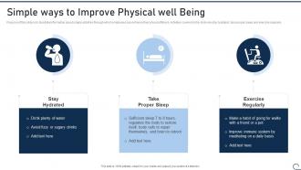 Simple Ways To Improve Physical Well Being Fitness Playbook To Ensure Employee Wellbeing