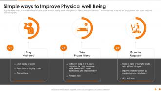 Simple ways to improve physical well being health and fitness playbook
