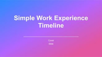 Simple Work Experience Timeline PPT Sample AT