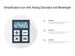 Simplification icon with analog calculator and wavelength