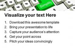 Simplify concept computer powerpoint templates and powerpoint backgrounds 0711