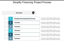 Simplify financing project process ppt powerpoint presentation icon background cpb