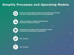 Simplify processes and operating models foundation ppt powerpoint presentation