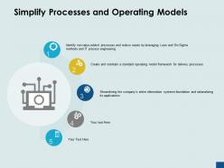 Simplify processes and operating models streamlining processes ppt powerpoint presentation ideas good