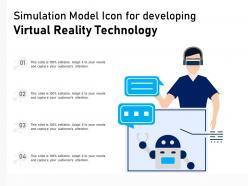 Simulation Model Icon For Developing Virtual Reality Technology