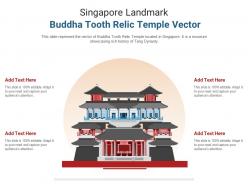 Singapore landmark buddha tooth relic temple vector powerpoint presentation ppt template